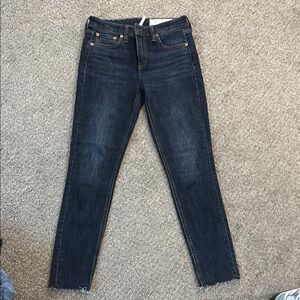 rag & bone Blue Skinny Jeans with Subtle Fading